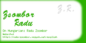 zsombor radu business card